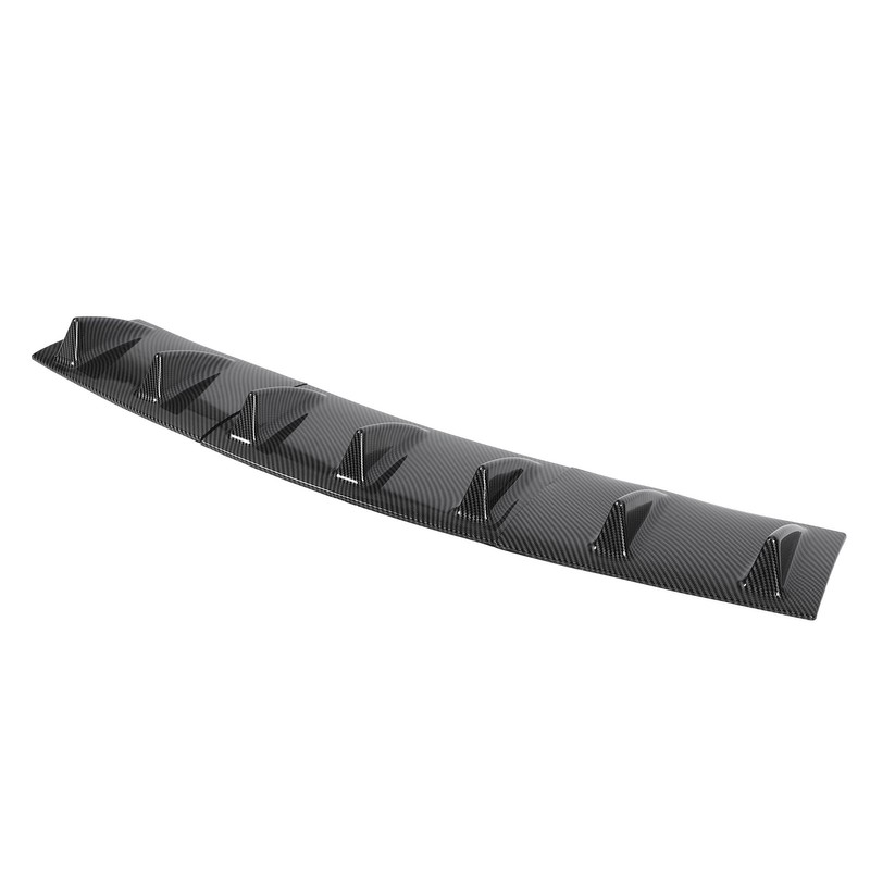 3 Pcs Chassis Deflector Universal Black Rear Lip Shark Fin