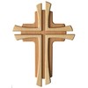 Kalner Präsente Crucifix en bois de hêtre mural moderne