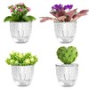 XKYQSY 4 Pack 4 inch Self Watering Pots Planters for