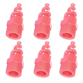Beduan 1/2" Spiral Cone Nozzle Plastic Atomized Dust Remove Sprayer for Gas Cooling, Washing, Fire Proof (Pack of 6)