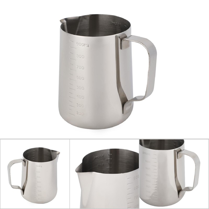 Stainless Steel Measuring Cup Coffee Jug Milk Frothing Pot Espresso