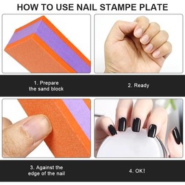 Bloque Pulidor de Uñas Profesional de Doble Cara - Paquete de 10