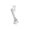 Polished 925 Sterling Silver Wrench Charm Pendant Necklace, 18"