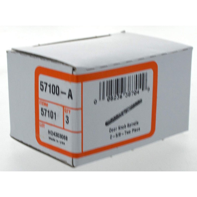 Hillman 57101 Threaded 2-Piece Door KNOb Spindle, 2-5/8-Inch Long Sectional,