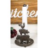 Ebros Gift Cast Iron Rustic Farm Barn Animals Rooster Pig