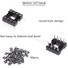 Youmile 50pcs DIP IC Socket Round 2.54mm Spacing 8 Pin
