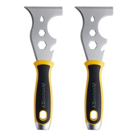Voomey 12-In-1 Putty Knife,Paint Scraper Tool, Stainless Steel Paint Scraper, 2 Pack, Metal Scraper Used For Cleaning Paint Rollers, Removing Wall Cracks,Etc