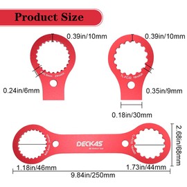 Grillix Mountain Bike Crank Key Center Lock Key Bottom Bracket Key Bottom Bracket Key Bicycle Repairs Red