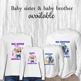 Puppy Dog Birthday Boy & Family Shirts - Long Sleeve White- Style 2