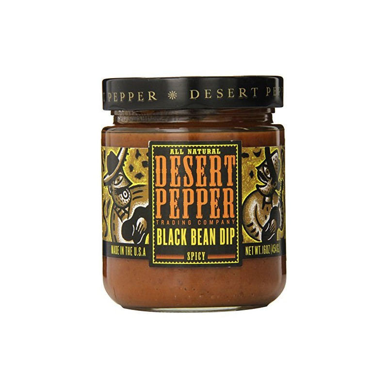 Desert Pepper Spicy Black Bean Dip with Black Beans, Jalapeno