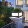AILICIN Pillar Lamp Post Light, Tempered Glass Shade，Fence Deck Cap