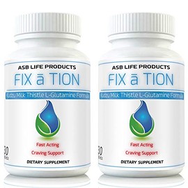 Anti-Alcohol (2pk) Alcohol Support Supplement. 10X Craving Support Kudzu Milk Thistle L Glutamine B Vitamins Folic Acid Fastest Absorption Liver Cleanse