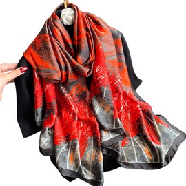 FAIRYGATE Scarf Gifts for Women Scarves Oversized Silky Winter Scarf Reversible Paisley Shawl for Ladies Blanket Large Wraps (red) 43018