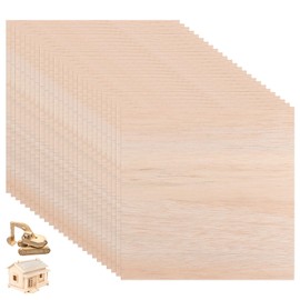 SHUESS Pack of 25 Balsa Wooden Panels, 1.5 mm x 200 mm x 200 mm, Model Building, DIY Aeroplane Ship, Woodwork, Boat Houses