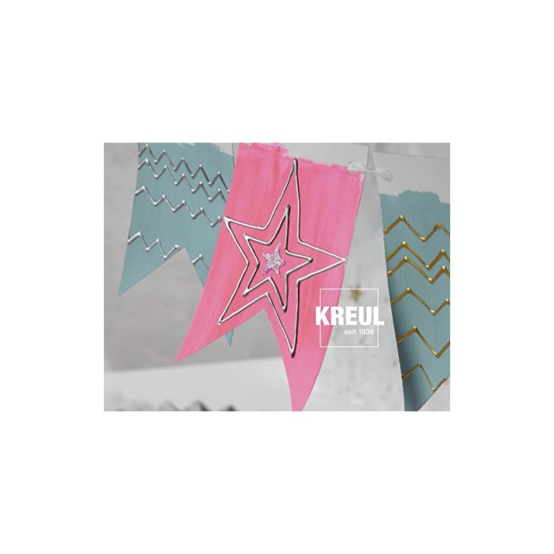 KREUL 49843 - Glitter Pen Blue, Glitter Effect Paint in