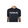 Hurley Men's OAO Quickdry Rashguard SS Rash Guard Shirt, black,