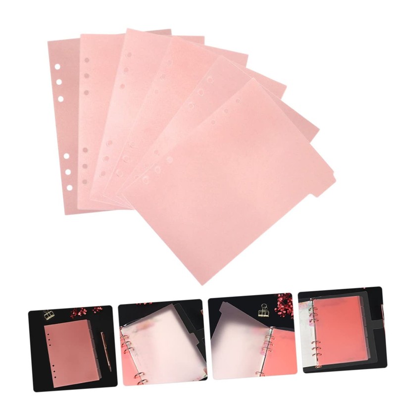 HOODANCOS 6pcs Notebook Separated Pages Planner Inserts Notepad Tabs Recipe