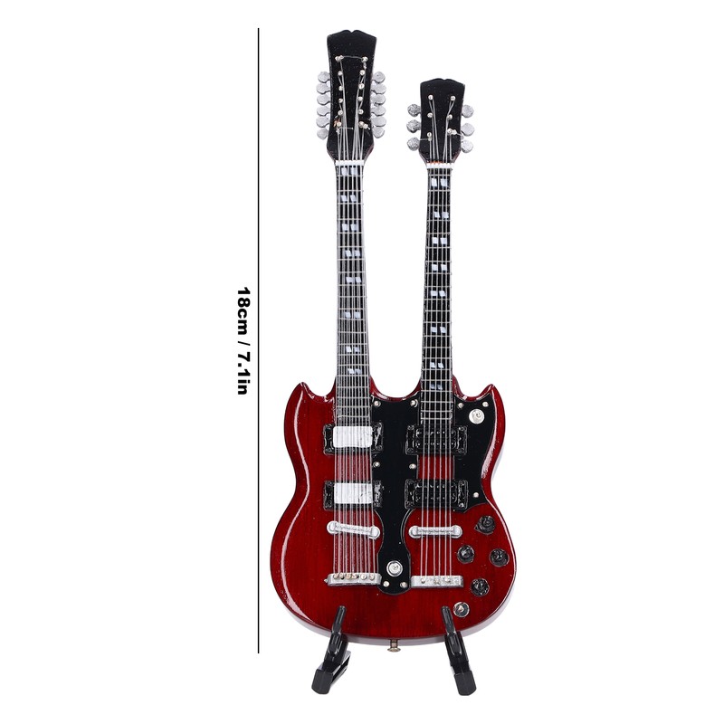 Wooden Miniature Guitar Elegant Mini Electric Guitar Musical Instrument Model