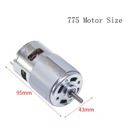 BEMONOC 775 DC Motor 12 V 12000 RPM Prensa de torno con portabrocas de mano en miniatura y soporte motor de alta velocidad 775 DC para montaje DIY