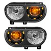 ELH Headlight Assembly Fit for 2008-2014 Dodge Challenger (Black/Amber)