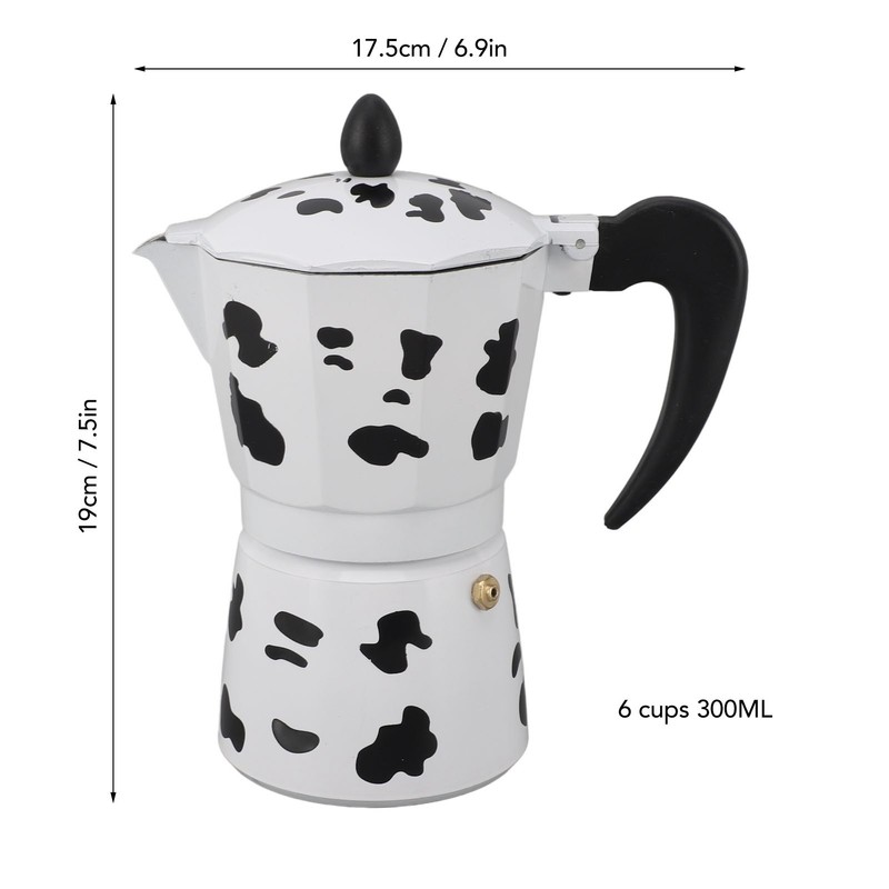 Milk Cow Color Moka Pot Aluminum Coffee Pot Coffee Maker