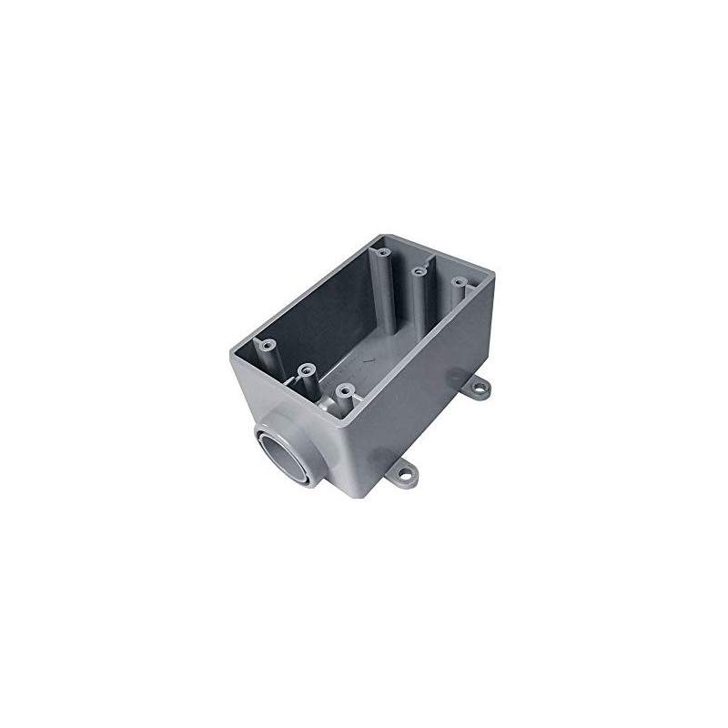 Cantex 5133363 Weatherproof Box, 1Gang, 1/2 in Hub, PVC