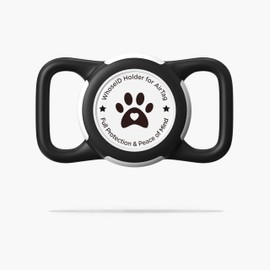 Airtag Dog Collar Holder, Durable & Lightweight Airtag Case, Slide-on Waterproof Protective Air Tag Holder for Dog Collar - for Dogs and Cats (Rose, Medium)