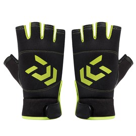 Fingerless Fishing Gloves, Sun UV Protection Gloves Anti Slip Gloves Men and Women Fishing, Boating, Kayaking, Hiking, Running, Cycling and Driving (Green)