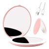 Espejo De Maquillaje Led Bolsillo Portátil Recargable 1x/10x
