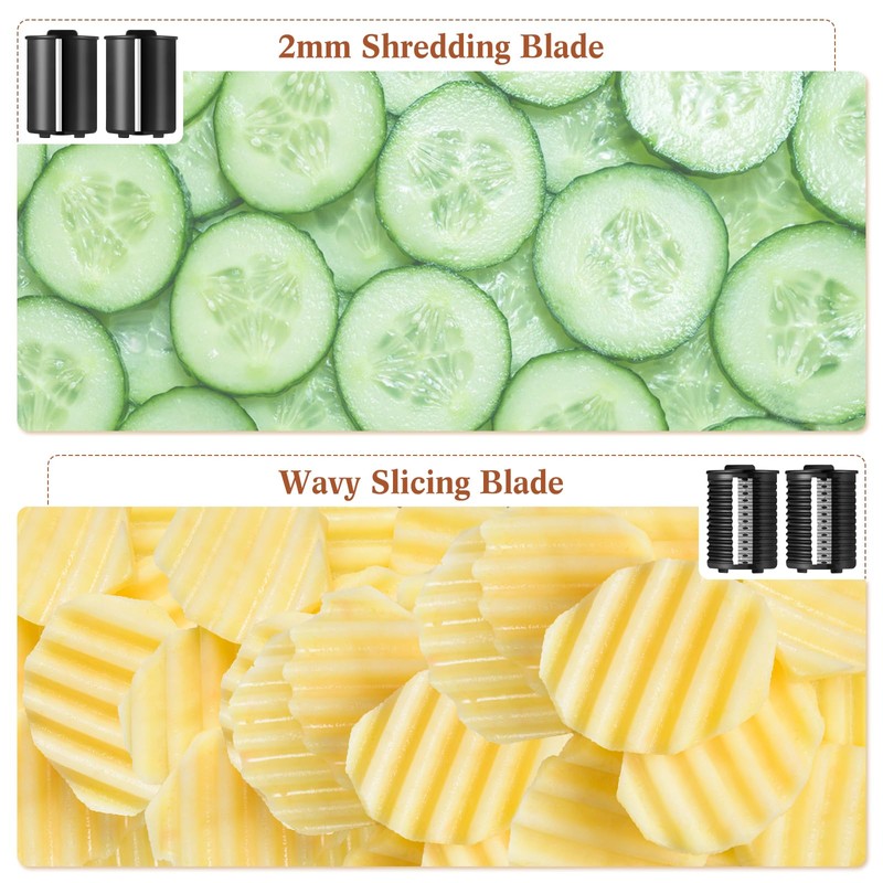 Electric Cheese Grater and Vegetable Slicer, 250W, 5-in-1 Kitchen salad