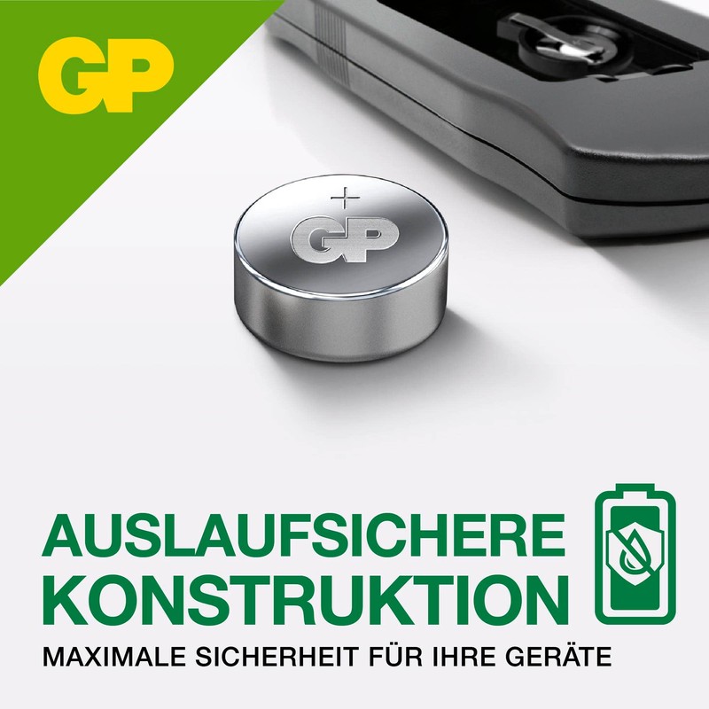 GP Batteries Alkaline LR41 Button Cell - Chrome/Black/Red (Pack of