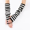 Pangogogo Punk Gothic Rock Striped Arm Warmers Y2k Emo Accessories