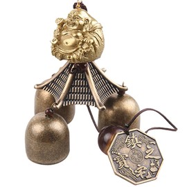 Generic Chinese Buddha Metal Bell Lucky Feng Shui Hanging Charm Wind Chime