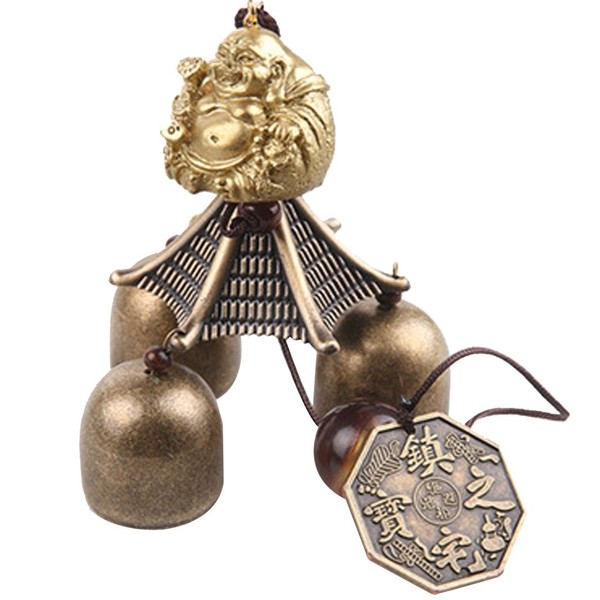 Generic Chinese Buddha Metal Bell Lucky Feng Shui Hanging Charm