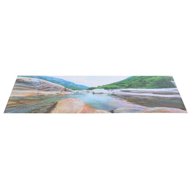 PVC Mountain Interval Rivers Fish Tanks Wallpaper Aquarium Background Poster