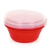Mintra Home Plastic Bowls with Covers 4/PK (Red)