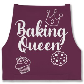 Shirtracer - Apron - Baking Apron - Women's 1 - Baking Queen Baking Queen, 1 eggplant