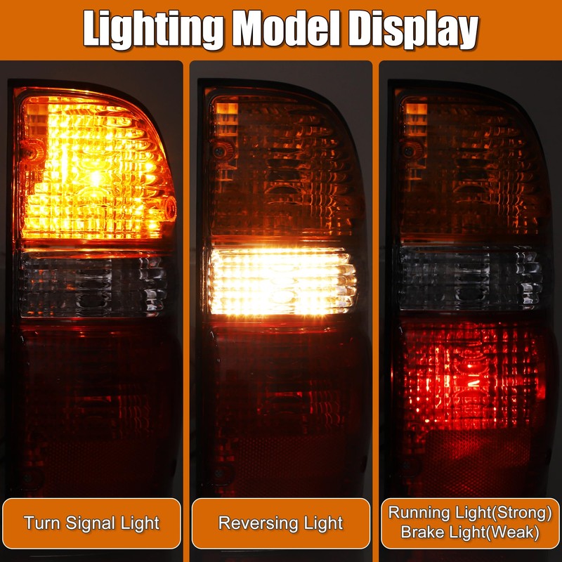 uxcell Right Side Tail Light Assembly for Toyota Tacoma 2001