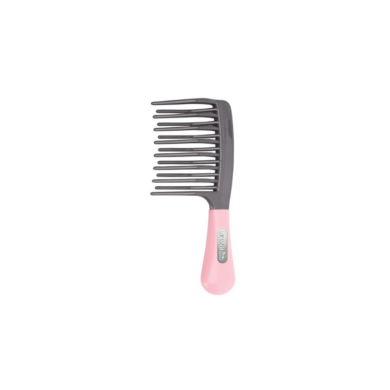 Weshin Rubber Grip Double Curve Brush for Wavy Hair, Pink,