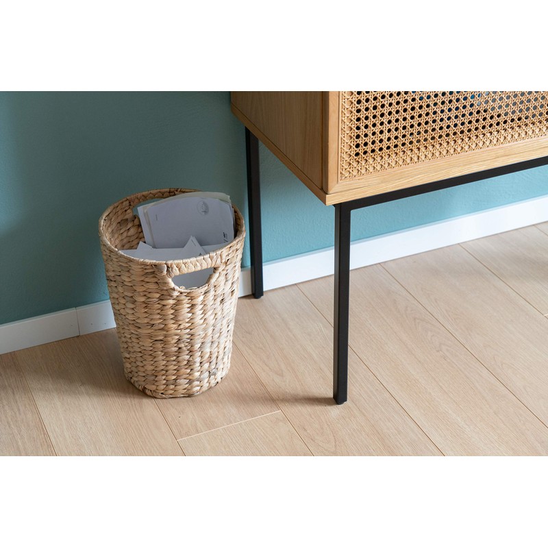 Decorasian Waste Paper Basket Storage Braided Made of Water Hyacinth