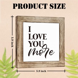 Love Wood Sign Decor, Decorative Wooden Box Sign, I Love You More Signs, Desk Decoration for Home, Table Shelf Decor, Wedding Anniversary Decoration, Valentines Day Gift