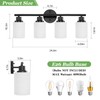 Guliaofo Bathroom Light Fixtures, 4-Light Matte Black Bathroom Vanity Light