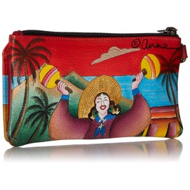 Anna by Anuschka Women's Leather Handpainted Organiser Wallet Organizer, Viva Cuba, One Size