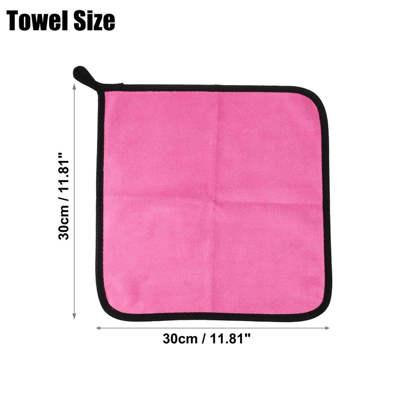 X AUTOHAUX 4pcs Microfibre Car Drying Towel 11.81"x11.81" Extra Large