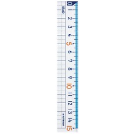 Kutsuwa STAD HS15A-10P Math Ruler, 5.9 inches (15 cm), Pack of 10