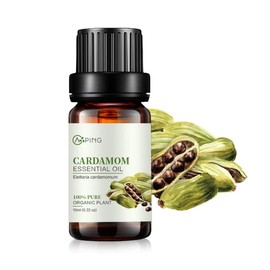 Cardamom Essential Oil - 100% Pure Organic Natural Plant (Elettaria cardamomum) Cardamom Oil for Diffuser, Aromatherapy, Spa, Massage, Yoga, Perfume, Body - 0.33oz