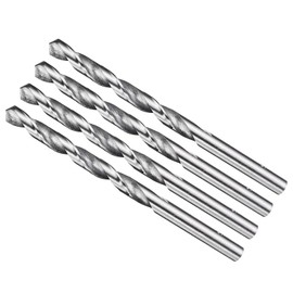 METALLIXITY Drill Bit (5mm) 4Pcs, 4241 High-Speed Steel Straight Shank Uncoated (Bright) 118° for Wood Plastic Iron Copper Aluminum Low Soft Metal