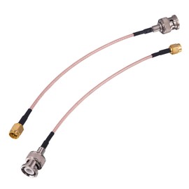 urcianow Pack of 2 BNC to SMA Male Coaxial Adapter Cable RG316 BNC 15 cm SMA Male to BNC Male RF Coaxial Connector for Walkie Talkie Radio, Antenna, WiFi Radio