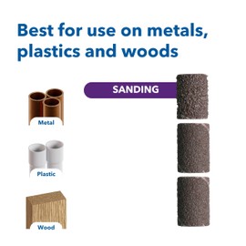 Dremel 48-Piece 1/4" Sanding Band Kit, Includes 60, 120, and 240 Grit Options, Compatible with Dremel Rotary Tools (770B-01)