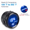 WATERWICH Oil Temp Temperature Gauge Meter Kit 104-302℉ DC12V 2inch